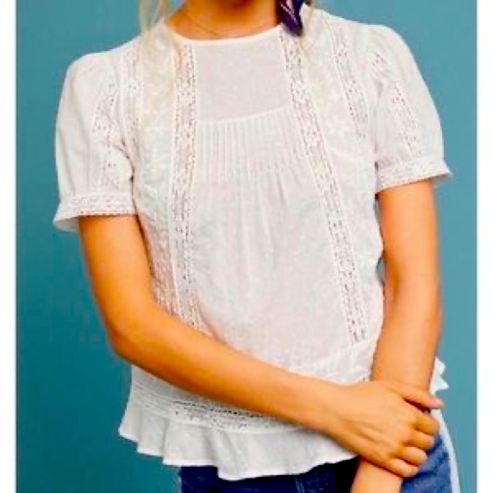 Anthropologie Meadow Rue Montecito cotton top